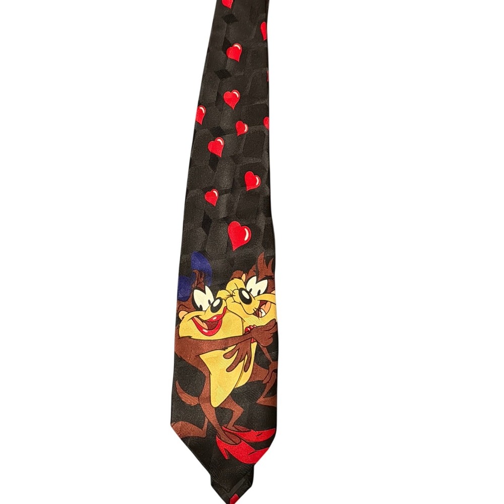 Looney Tunes Men's Taz Devil Hearts‎ Tasmanian Necktie Tie Valentines